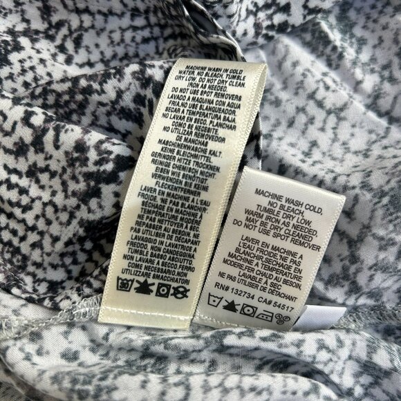 Cloth & Stone Womens Snakeskin Long Sleeve Button-Up Shirt Top Small Black NWOT - Picture 5 of 8